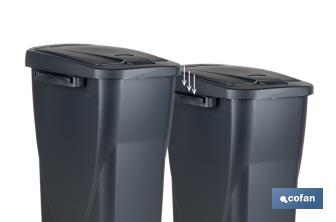 Secchio della spazzatura grigio per l'indifferenziata | Tre misure e capacità diverse - Cofan