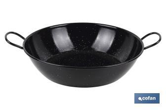 Enamelled deep frying pan | 2 Handles | Traditional Format | Rust resistant - Cofan