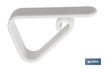 Pack de 12 Pinces pour maintenir les nappes | Fabriquées en plastique blanc | Clips fixe-nappe flexibles et solides - Cofan