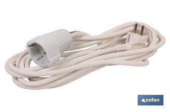 Prolongateur de câble électrique | 5 mètres de câble (3 x 1,5 mm) | Base Bipolaire - Cofan