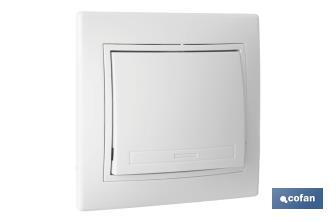Flush mounted light switch | Pacific Model | 10A - 250V | White - Cofan