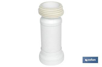 Manicotto di collegamento | Estensibile per water | Realizzato in polipropilene | Uscita da Ø110 - Ø120 mm - Cofan
