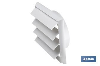 Grille de ventilation avec 4 lames mobiles | ABS blanc | Plusieurs dimensions - Cofan