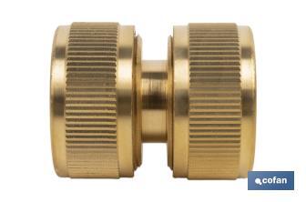 Hose repair connector for irrigation hoses | Available in different sizes | Brass - Cofan