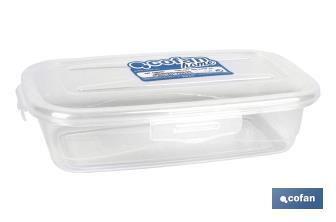 Rectangular lunch box | Transparent | Polypropylene - Cofan
