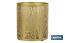 Diffuseur cylindrique pour aromathérapie | Capacité de 100 ml | Forme cylindrique avec des arbres en couleur dorée - Cofan