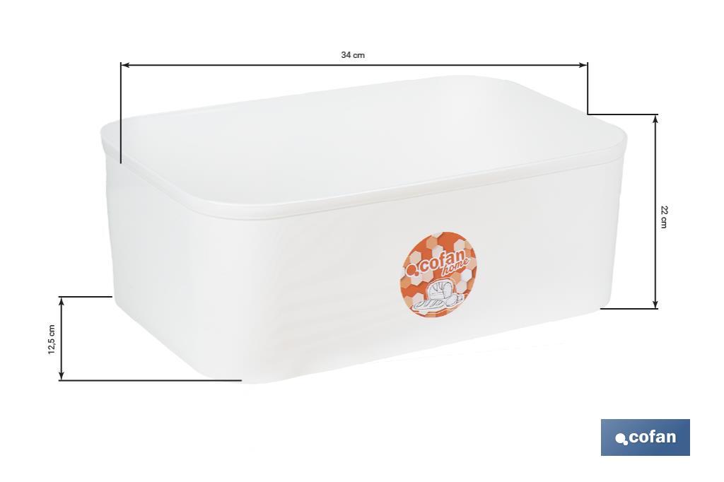Panera con tapa de bambú | Diseño minimalista | Capacidad: 6,5 l | Perfecta para conservar pan fresco | Disponible en diferentes colores - Cofan