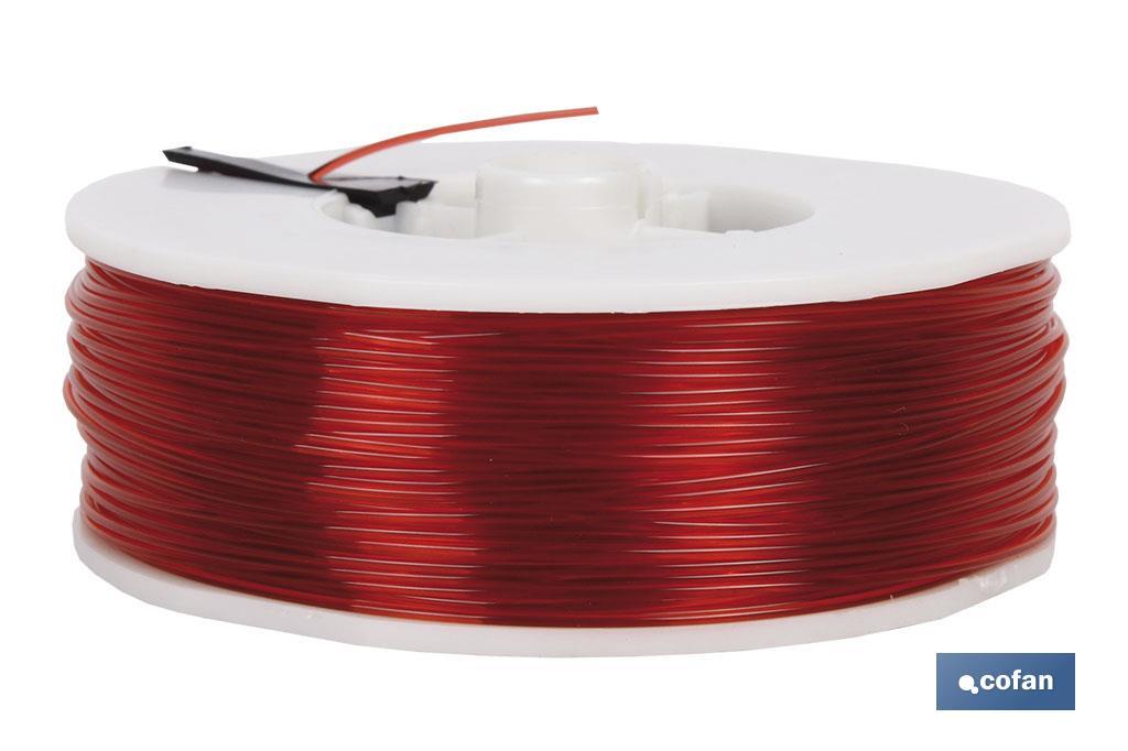 Mono thread 100% Nylon line 0.9mm 100m, red - Cofan