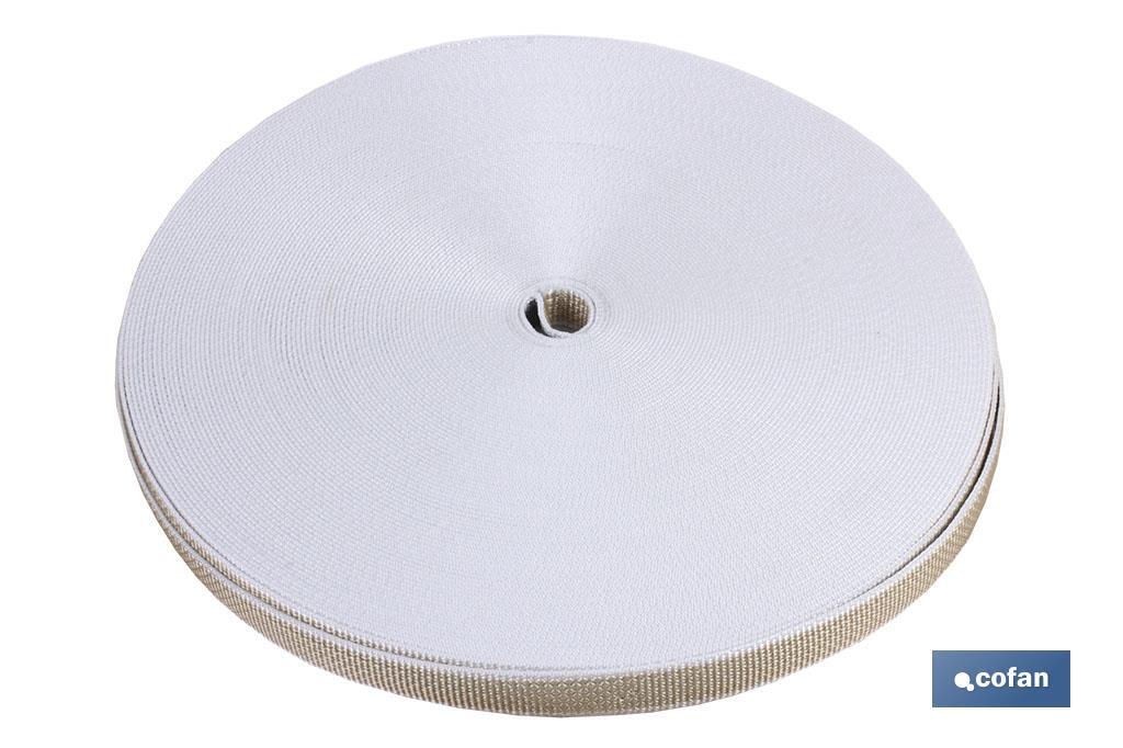 Doppelseitiger Rolladengurt. 22mm x 50m Grau/Beige - Cofan