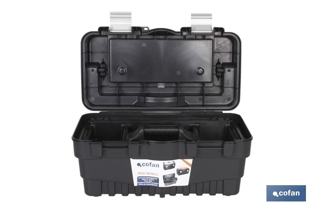 Plastic tool box, Brinell Model | Product dimensions: 595 x 289 x 328mm | Semi-professional model - Cofan