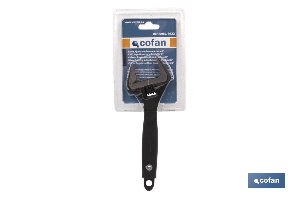Adjustable wrench | Wide jaw adjustable wrench | Available in various sizes and openings | Adjustable wrench - Cofan