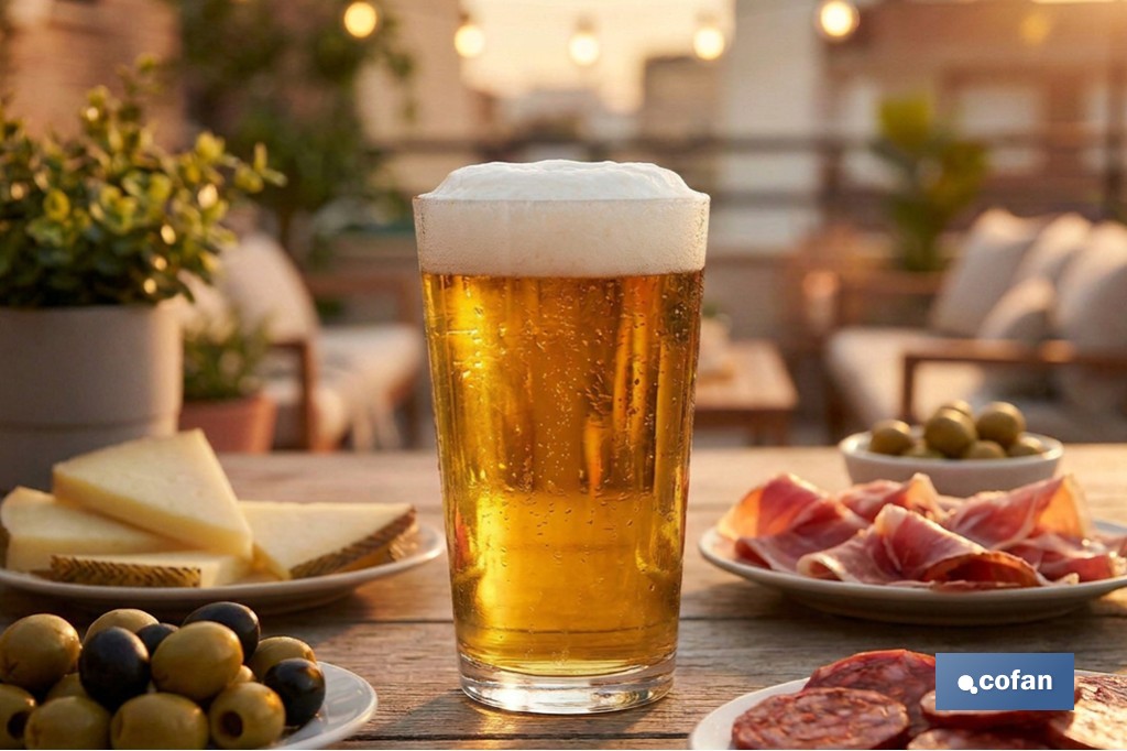 Pack de 6 vasos de caña de vidrio templado | Capacidad: 200 ml | Adecuado para cerveza, agua, refrescos y zumos - Cofan