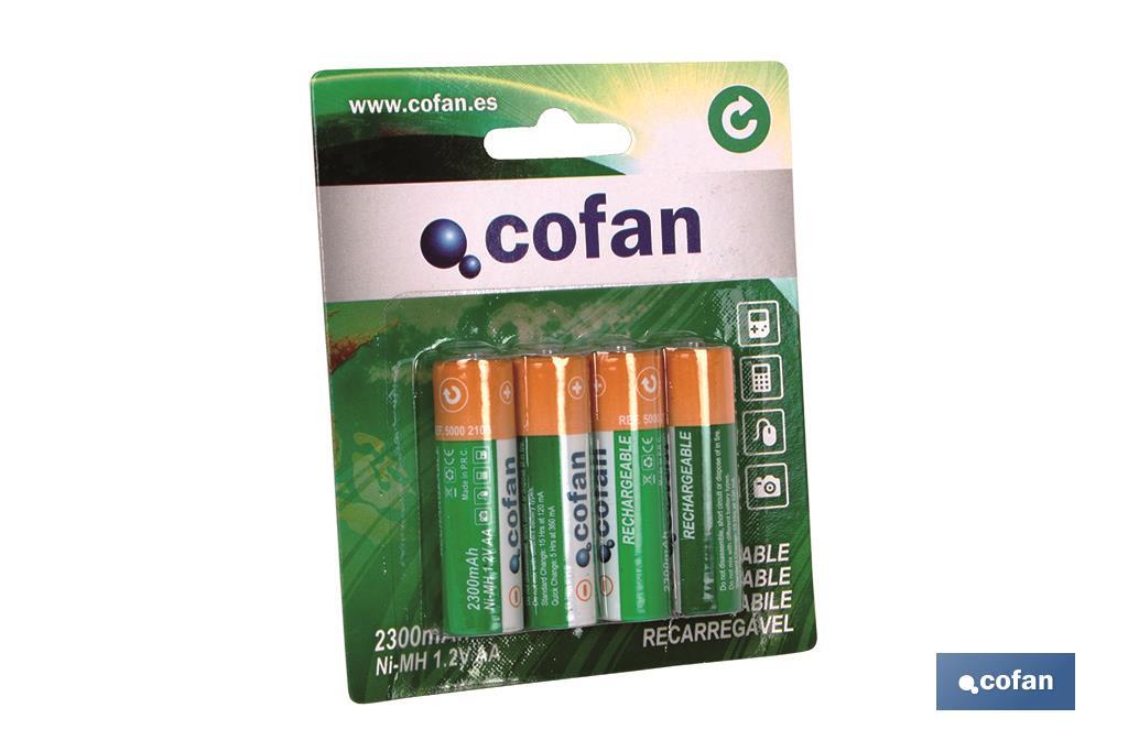 Rechargeable batteries AA - Cofan