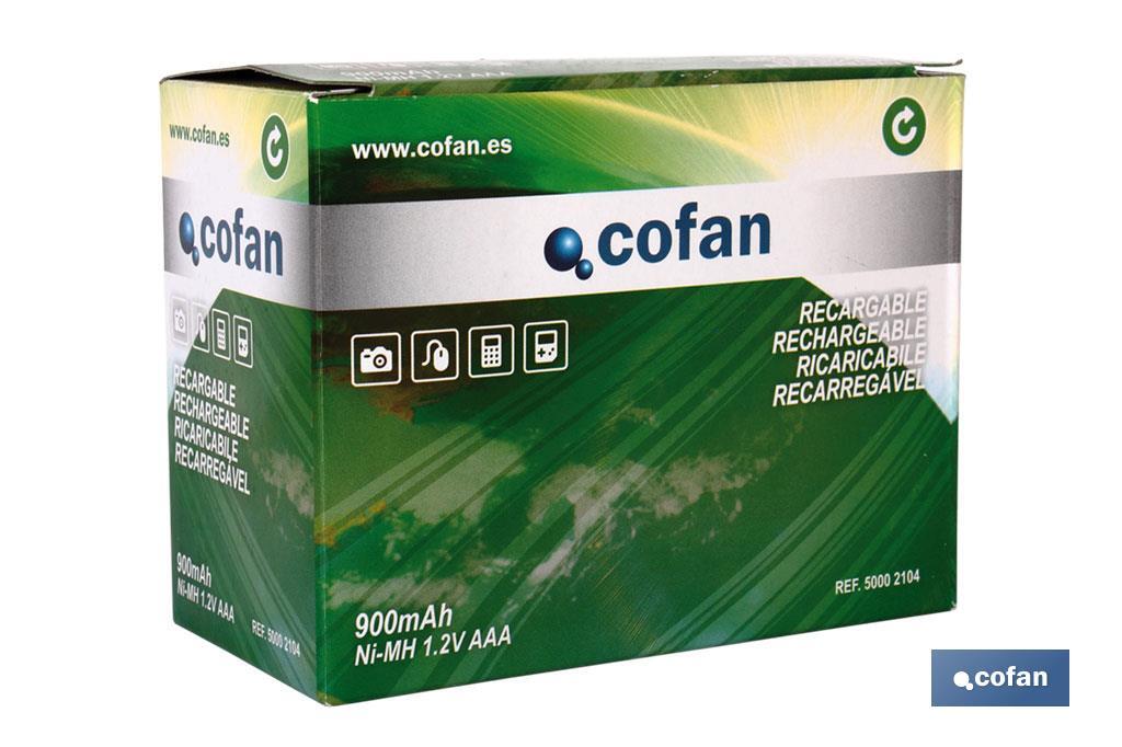 Pilhas recarregáveis AAA - Cofan