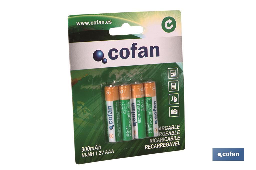 Rechargeable batteries AAA - Cofan