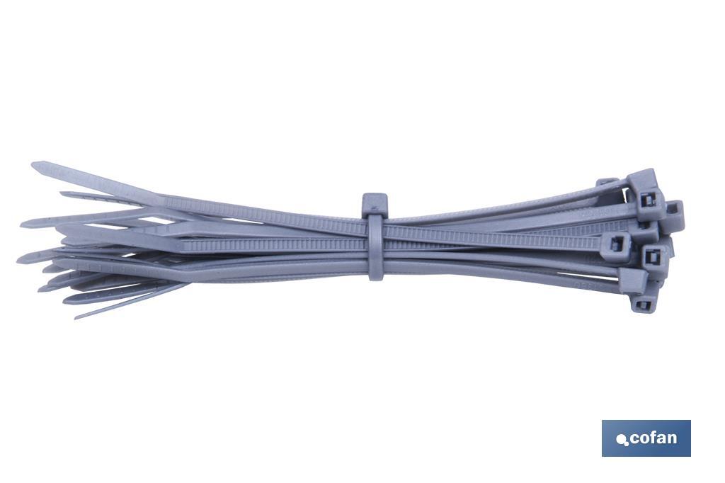 Abrazaderas de Nylon PA 6.6 Color Gris | Cofan