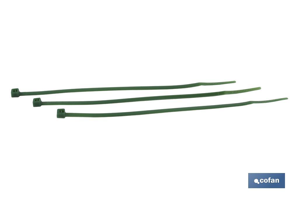 Abrazaderas de Nylon PA 6.6 Color Verde - Cofan
