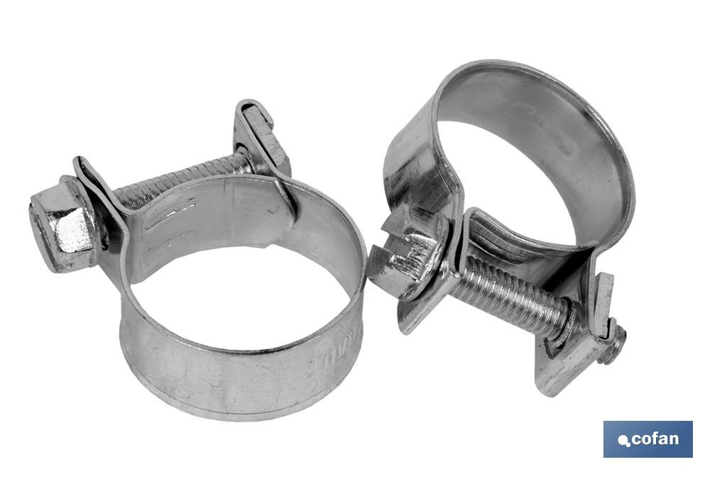 METALLIC NUT AND BOLT HOSE CLAMPS "STANDARD" - Cofan