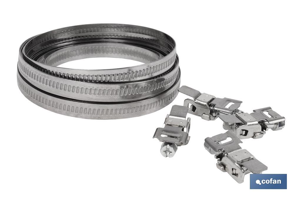 Band for worm drive hose clamp of 3 metres | Stainless steel - Cofan