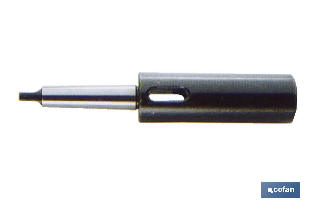 Drill bits accessories conical shank "morse cone". Extension sockets for morse cones - Cofan