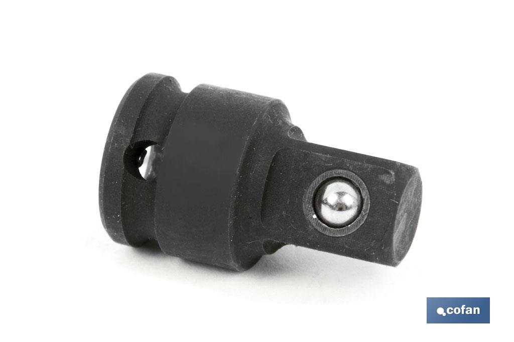 Adaptador de impacto 3/4" a 1/2"| Con cuadradillo macho 1/2" y hembra de 3/4"  | Fabricado especial para herramientas de impacto - Cofan