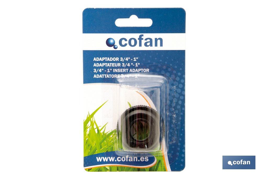 Adaptateur de filetages | Convient pour tuyau de jardin | Différentes dimensions - Cofan