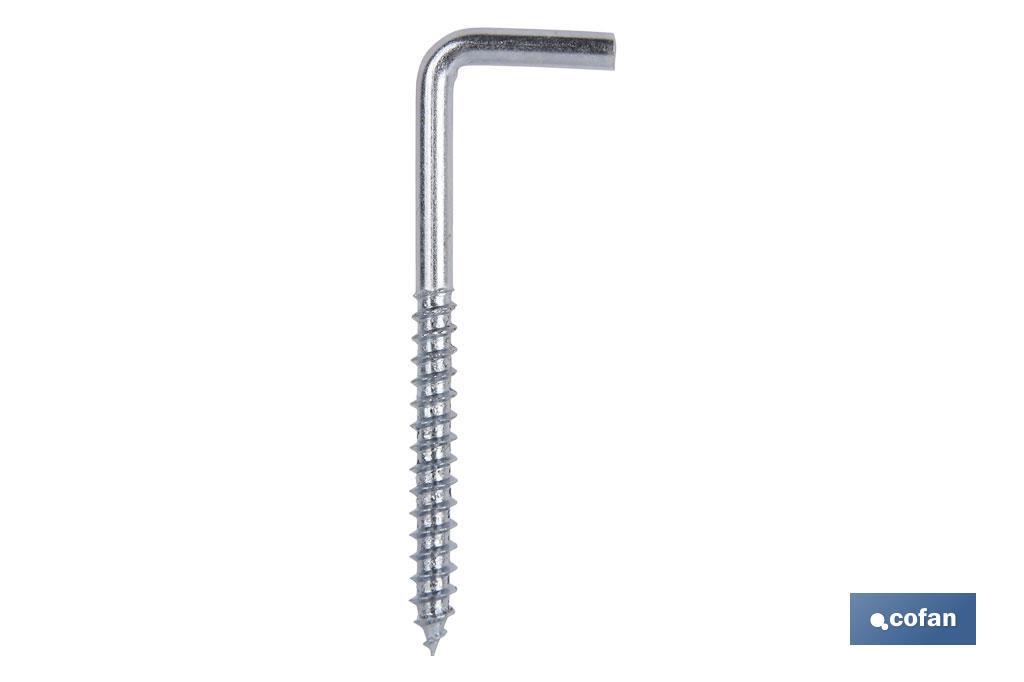 STANDARD BLISTER OF SQUARE BEND SCREW HOOK - Cofan