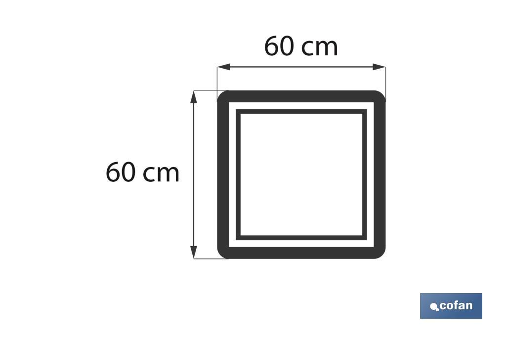 Tappeto da bagno | Modello Flor | Rosa chiaro | 100% cotone | Grammatura: 1000 g/m² | Dimensioni: 60 x 60 cm - Cofan