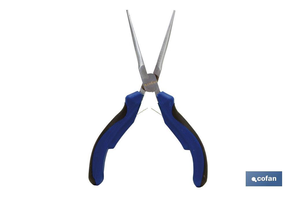 Mini needle nose pliers | Chrome-vanadium steel | Length: 6" - Cofan