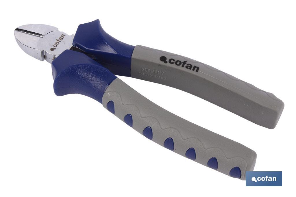 High performance diagonal pliers | Electrician pliers with ergonomic handle | Size: 160mm - Cofan