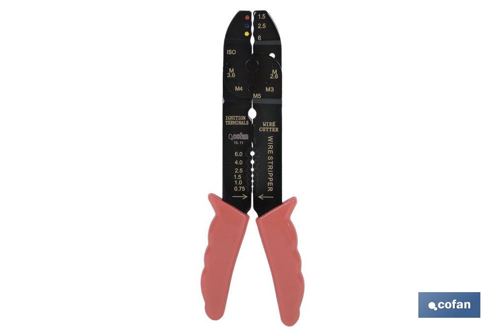 Crimping tool | For insulated terminals | Length: 200mm - Cofan