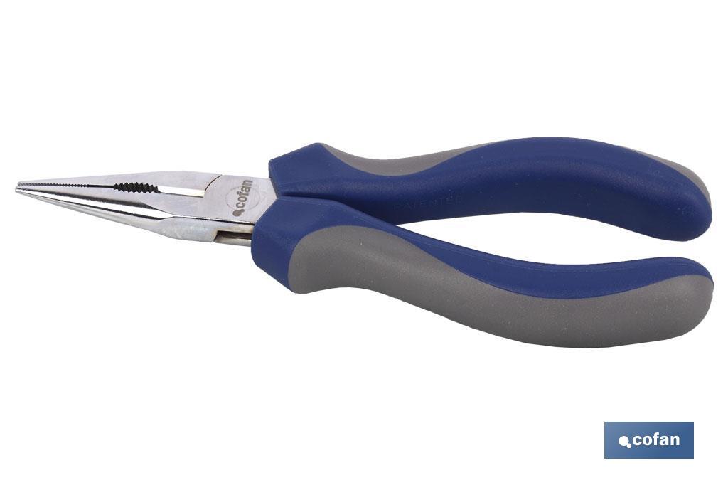 Needle nose pliers with spring | Chrome-vanadium steel | Size: 200mm - Cofan