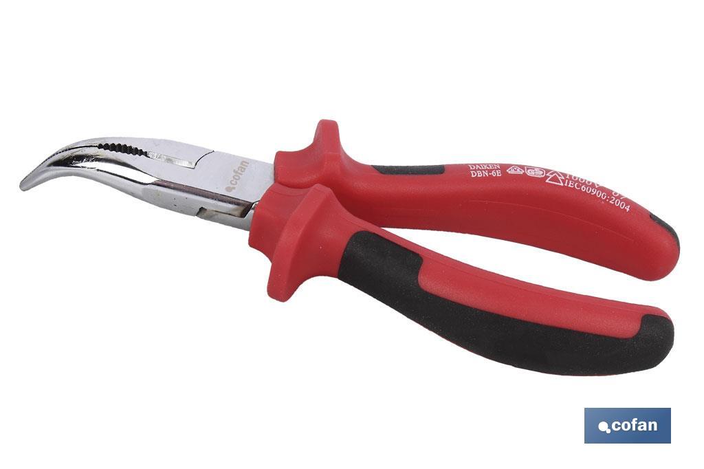 Bent nose pliers | Chrome-vanadium steel | Size: 200mm - Cofan