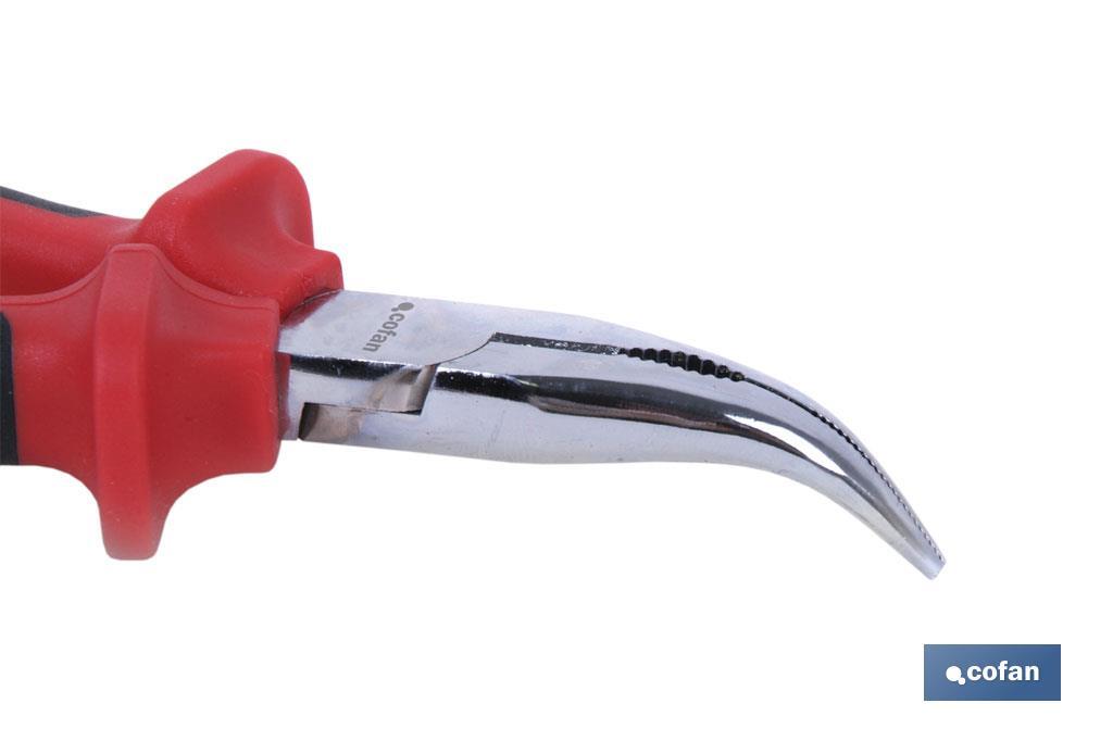 Bent nose pliers | Chrome-vanadium steel | Size: 200mm - Cofan