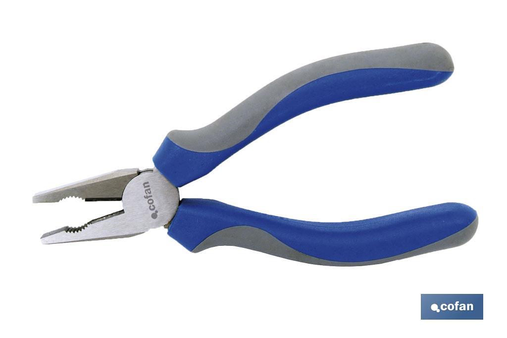 Combination pliers with spring | Electrician pliers with ergonomic handle | Size: 200mm - Cofan