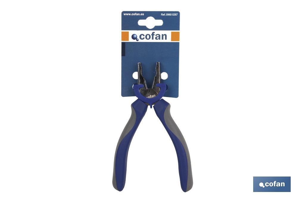 Combination pliers with spring | Electrician pliers with ergonomic handle | Size: 200mm - Cofan