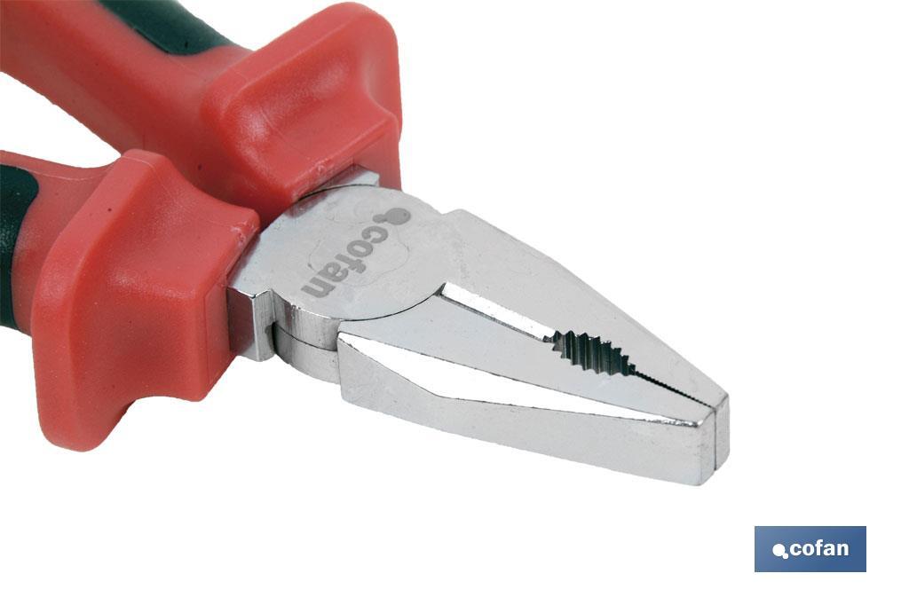 Reinforced combination pliers | Electrician pliers with ergonomic handle | Size: 200mm - Cofan