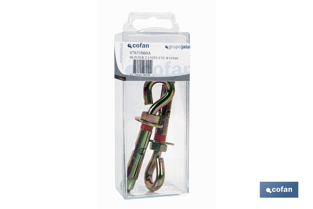 Metallic anchorage with eyebolt 6.8 Standard Blister - Cofan