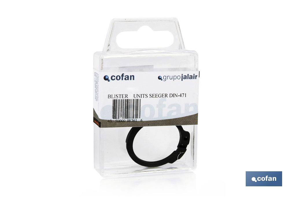 STANDARD BLISTER OF EXTERNAL RETAINING RINGS DIN 471 - Cofan