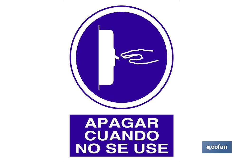 Apagar após utilização - Cofan