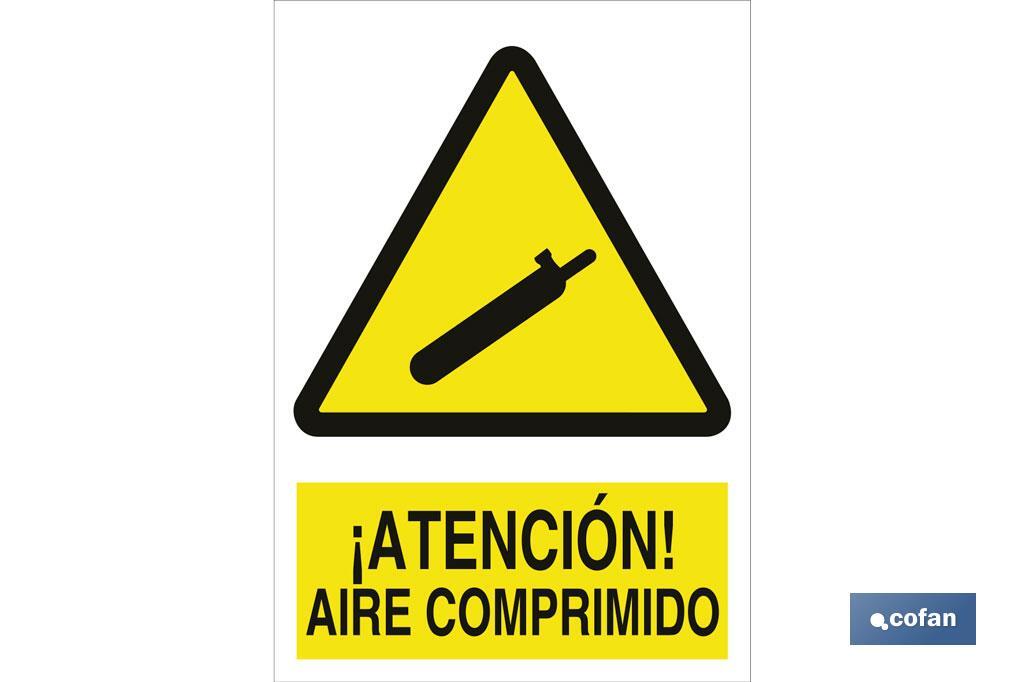 Warning! Compressed air - Cofan