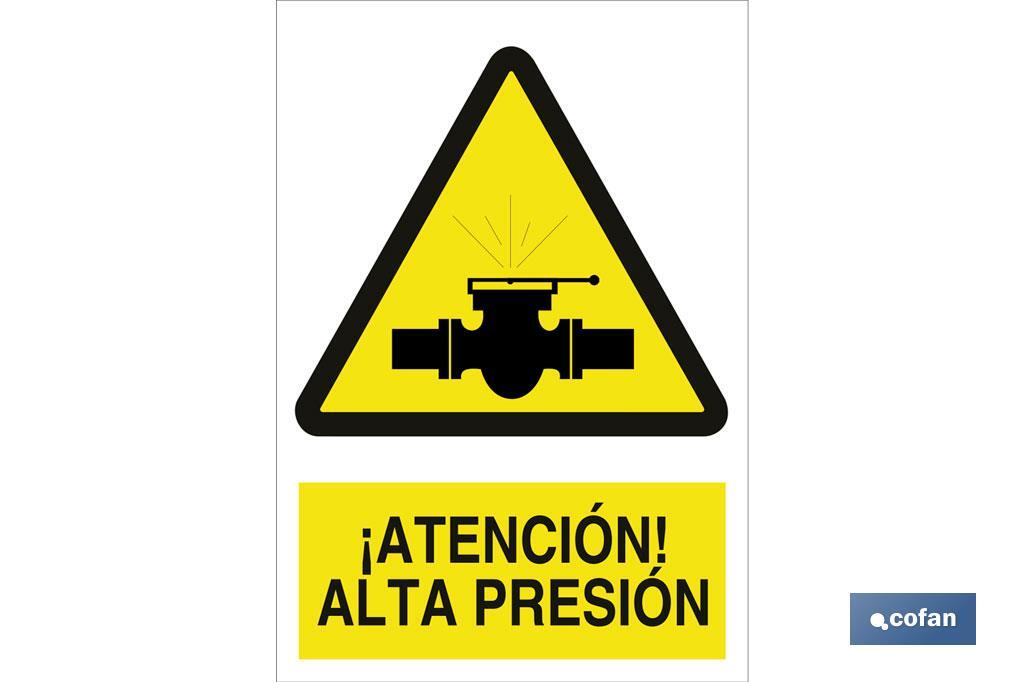 Warning! High pressure - Cofan