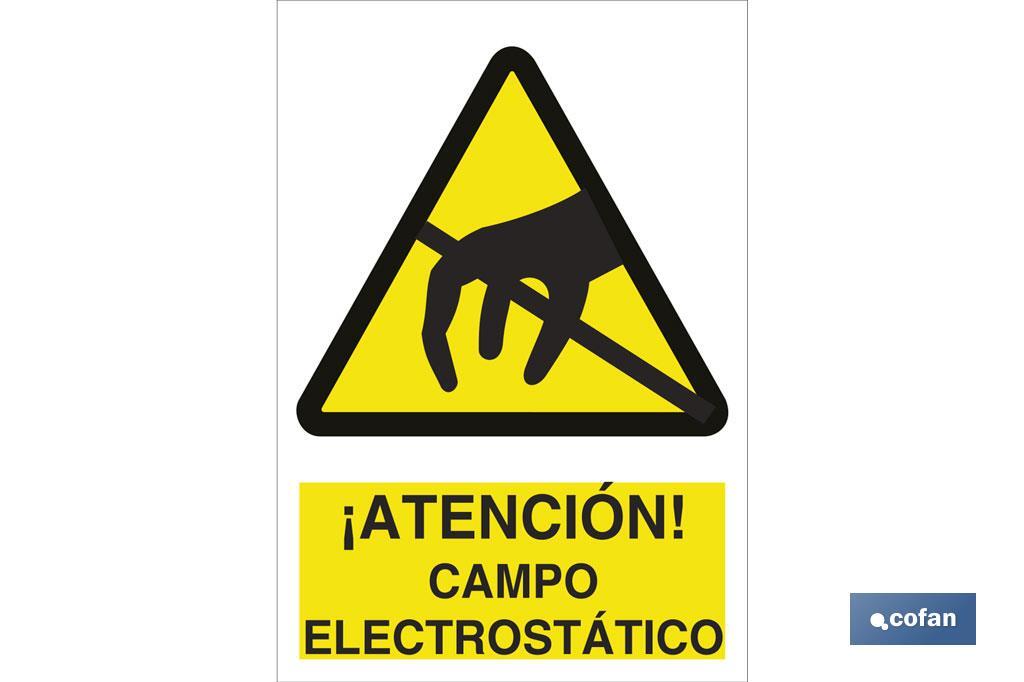 Warning! Electrostatic field - Cofan