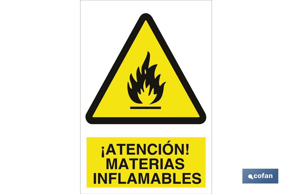 ¡ ATTENTION ! MATIÈRES INFLAMABLES - Cofan