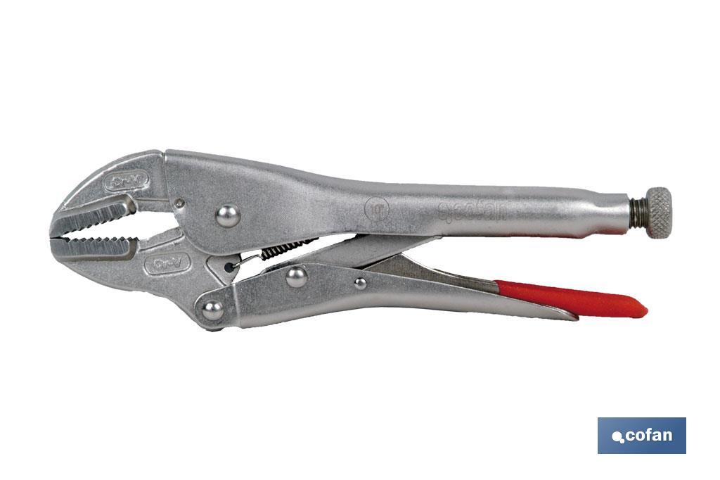 Vice grips with straight jaws | With wire cutter | Length: 10" - Cofan