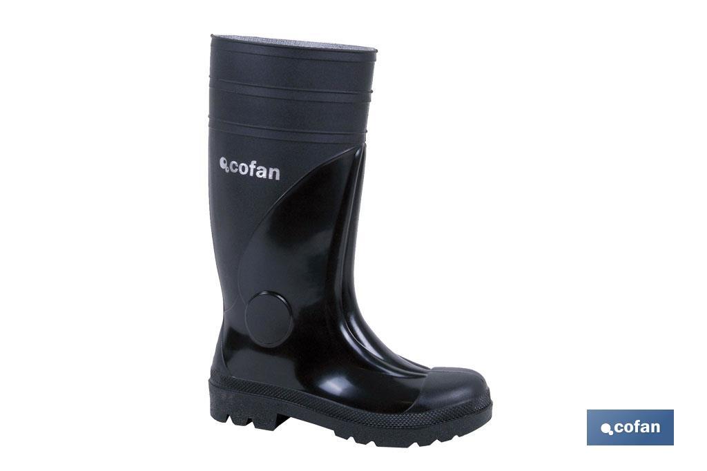Bota de | Alta de Seguridad S-5 | Color Negro | PVC | Cofan