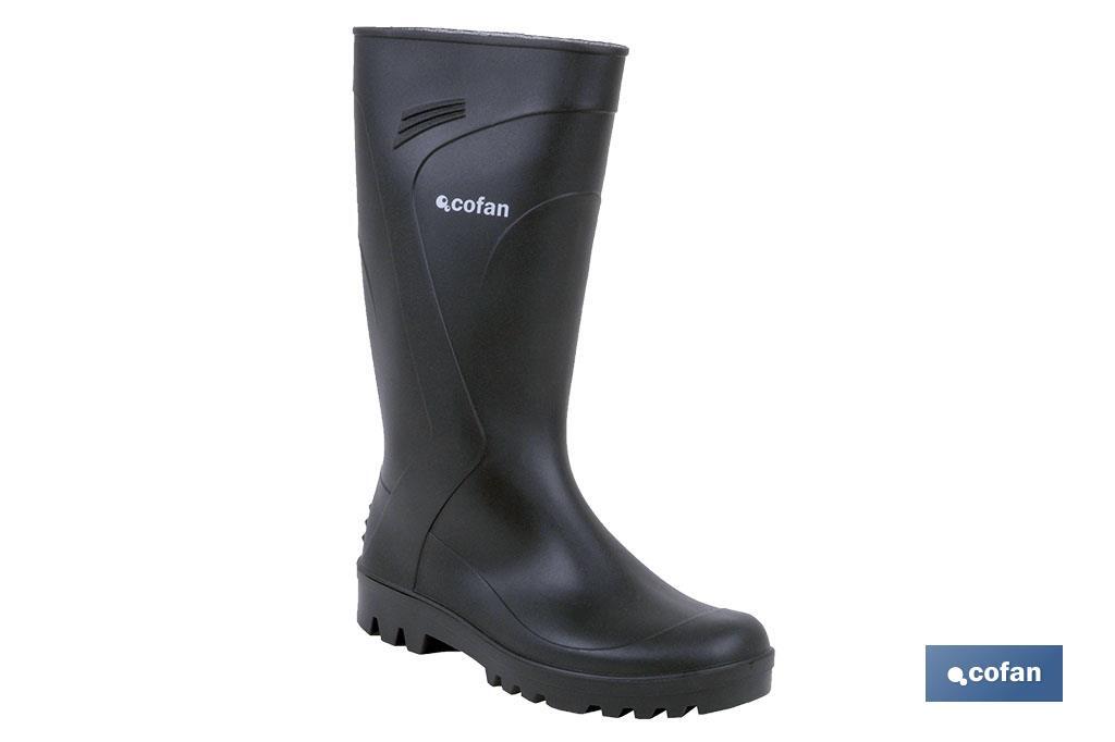 Bota de Agua | Color Negro| Alta Calidad | Fabricada en PVC - Cofan