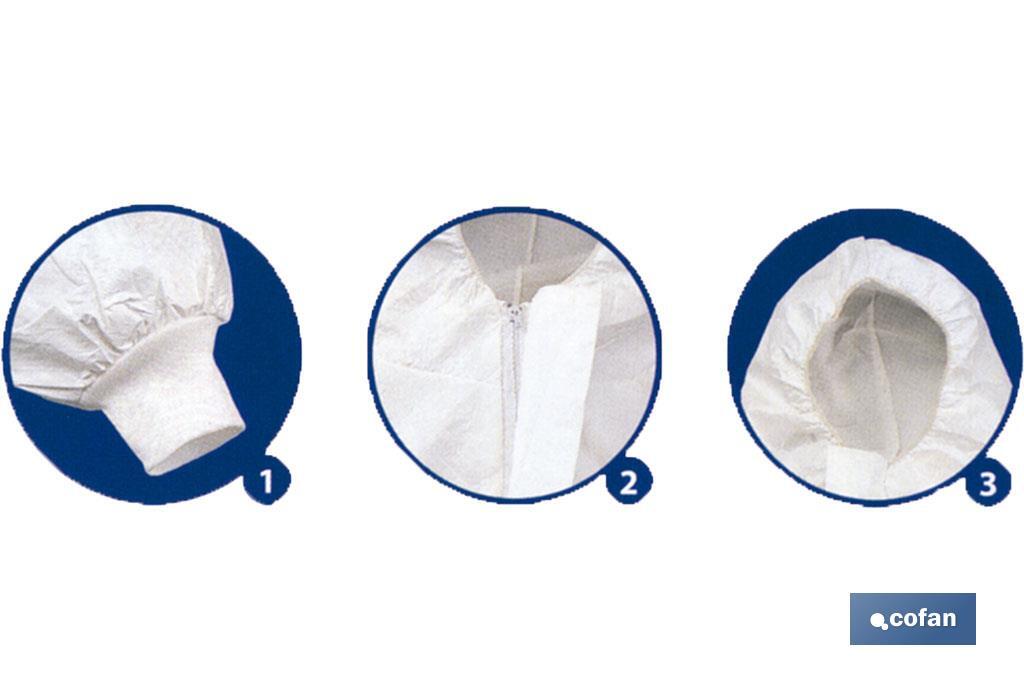 Buzo de protección con capucha | Protección de tipo 4, 5 y 6 | Multiusos - Cofan