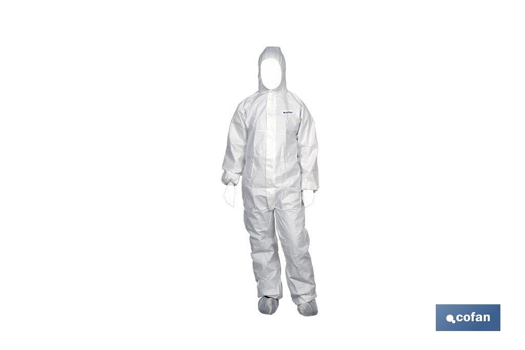 Disposable coveralls | Available in blue or white | Available in various sizes | New non-woven fabric - Cofan