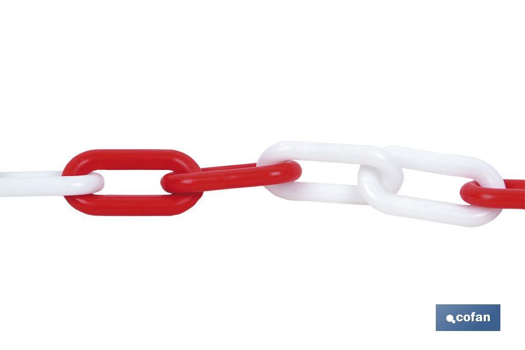 Plastic chain - red/white - Cofan